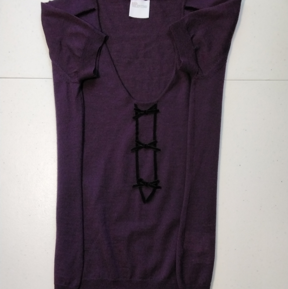 Red Valentino Wool Scoop Neck Top - Picture 8 of 16